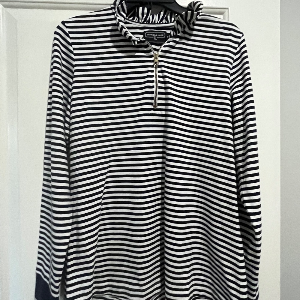 Duffyfield Lane Pull Over - Navy Stripe
